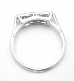 Bague diamant or blanc