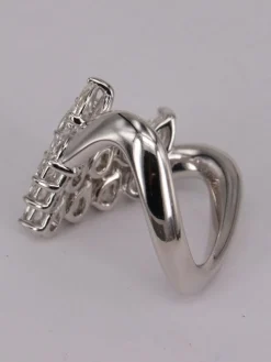 Bague diamant poires or blanc