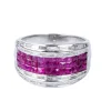 Bague diamant rubis en or blanc