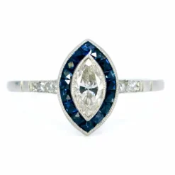 Bague Diamant, Saphir