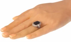 Bague diamant, saphir