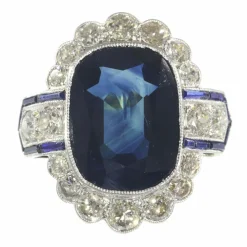Bague diamant, saphir