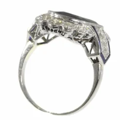 Bague diamant, saphir