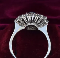 Bague diamant saphir or