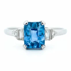 Bague Diamant, Saphir, Platine