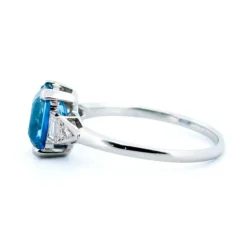 Bague Diamant, Saphir, Platine