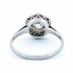 Bague Diamant, Saphir, Platine