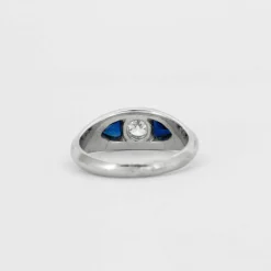 BAGUE DIAMANT SAPHIRS OR
