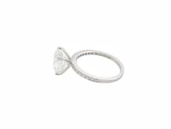 bague diamant solitaire 3.25 ct 52 en or blanc 18k certificat
