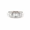 Bague diamant taille émeraude 1,03cts F/SI2