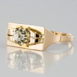 Bague diamant tank