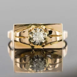 Bague diamant tank