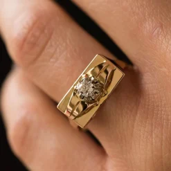 Bague diamant tank