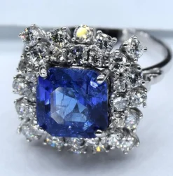 Bague diamant tanzanite