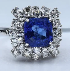 Bague diamant tanzanite