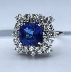 Bague diamant tanzanite