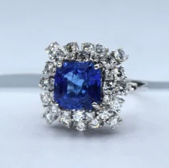 Bague diamant tanzanite