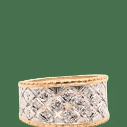 Bague diamants 0,340 carat or bicolore