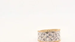 Bague diamants 0,340 carat or bicolore