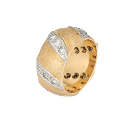 Bague diamants années 60 en or jaune