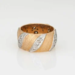 Bague diamants années 60 en or jaune