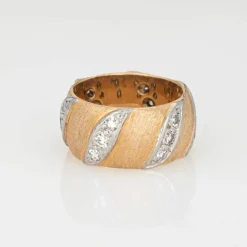 Bague diamants années 60 en or jaune