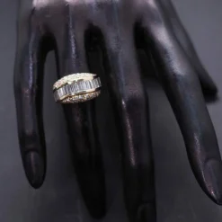 Bague diamants baguette