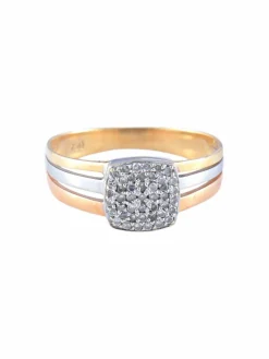 Bague Diamants Bicolore