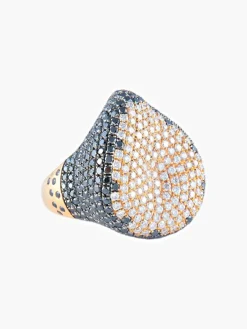 Bague Diamants champagne Diamants noirs