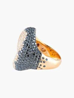 Bague Diamants champagne Diamants noirs
