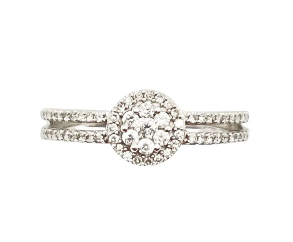 Bague Diamants Chaton Rond