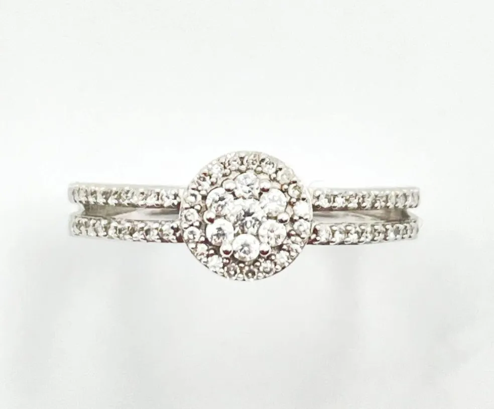 Bague Diamants Chaton Rond