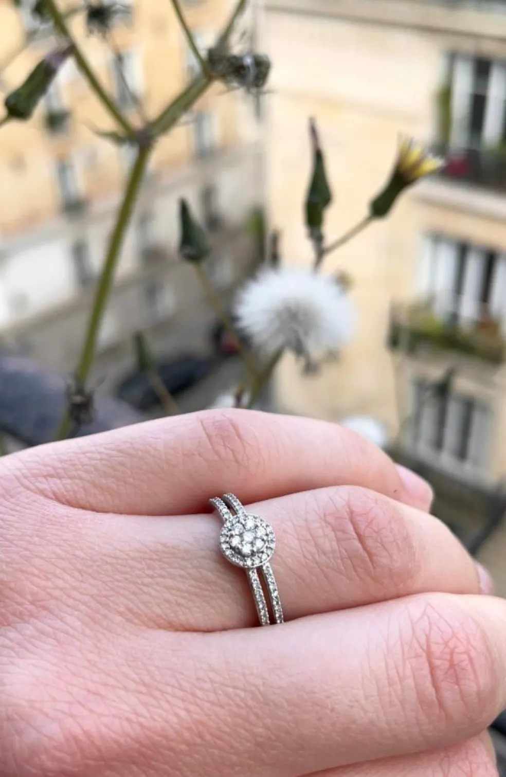 Bague Diamants Chaton Rond