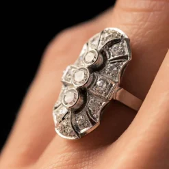 Bague diamants de style art déco