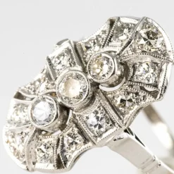 Bague diamants de style art déco