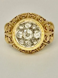 Bague diamants dôme