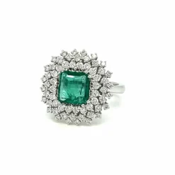 Bague Diamants Emeraude