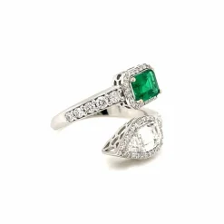 Bague Diamants Emeraude