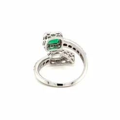 Bague Diamants Emeraude