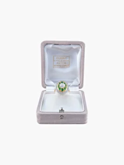 Bague Diamants Emeraudes