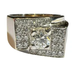 Bague Diamants, En Or 18 Blanc Carat, modèle