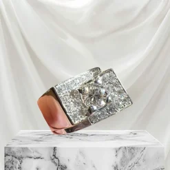 Bague Diamants, En Or 18 Blanc Carat, modèle