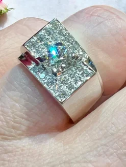 Bague Diamants, En Or 18 Blanc Carat, modèle