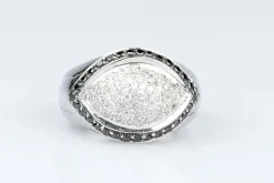 Bague diamants en or blanc
