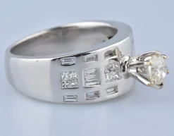 Bague diamants en or blanc