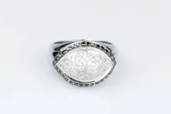 Bague diamants en or blanc