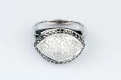 Bague diamants en or blanc