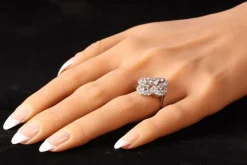 Bague diamants en or et platine des années 1930