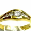 Bague diamants en or jaune
