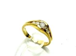 Bague diamants en or jaune